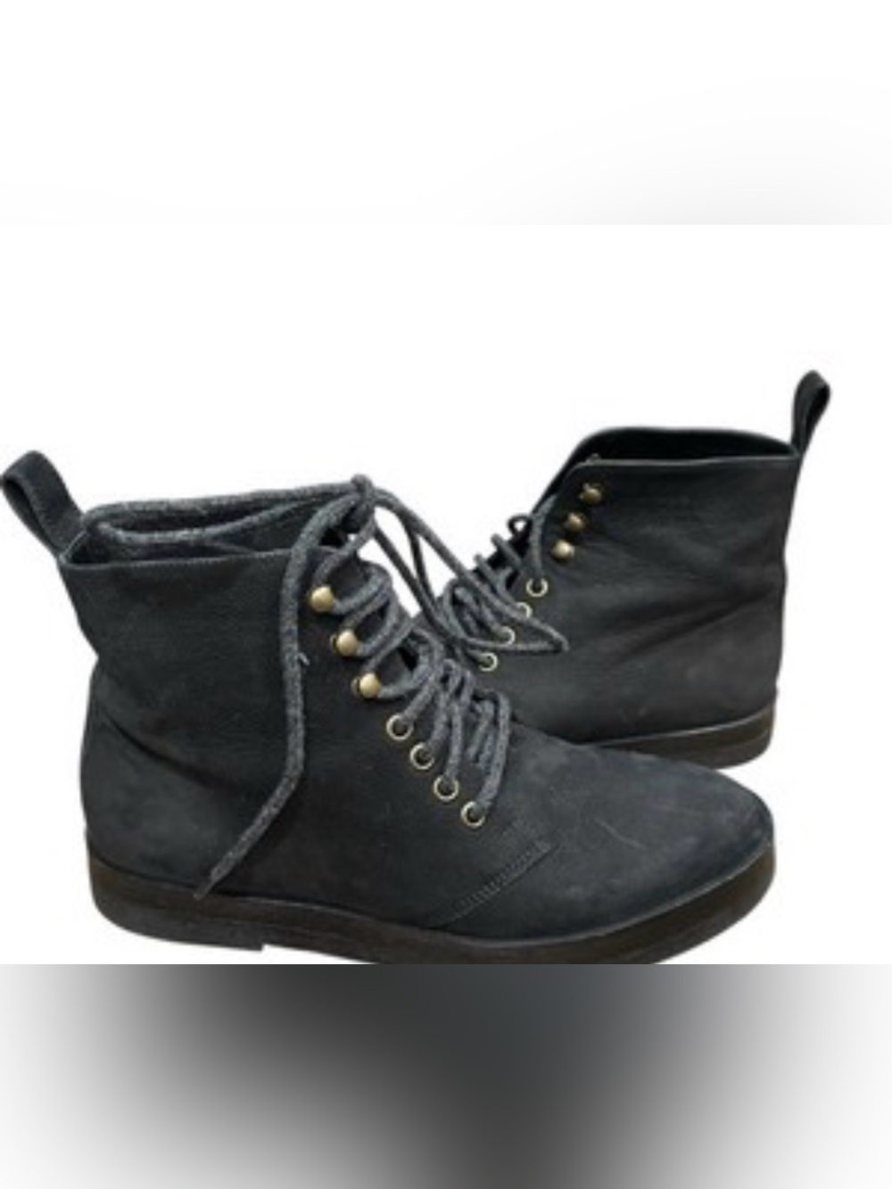 Jenni Kayne Black Suede Chukka Lace-Up Boots